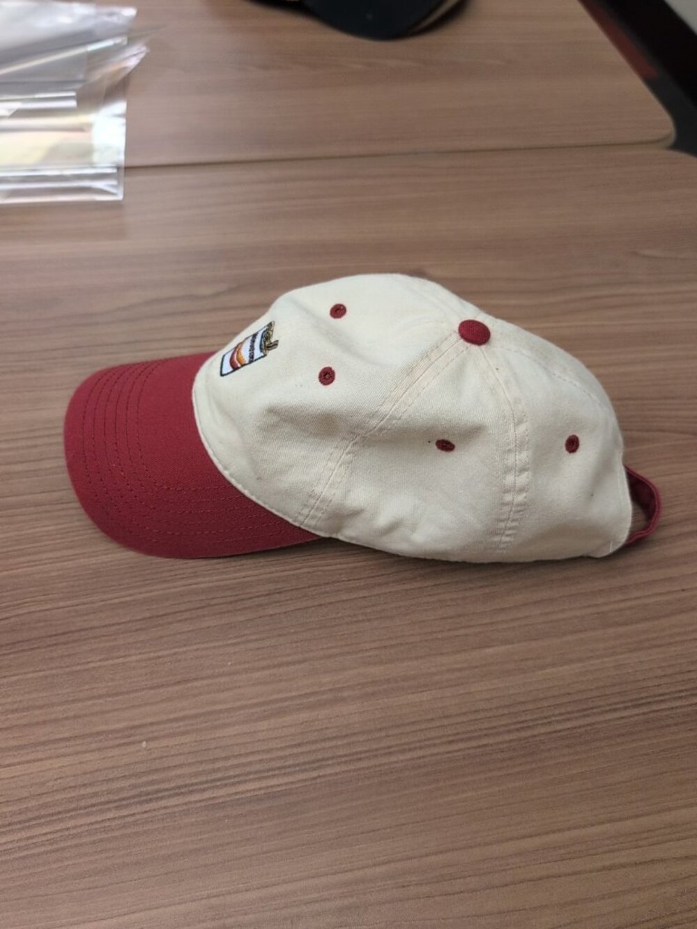 Maruchan Mad Engine - Ivory/Red Baseball Cap Hat StrapBack One Size - Picture 2 of 6